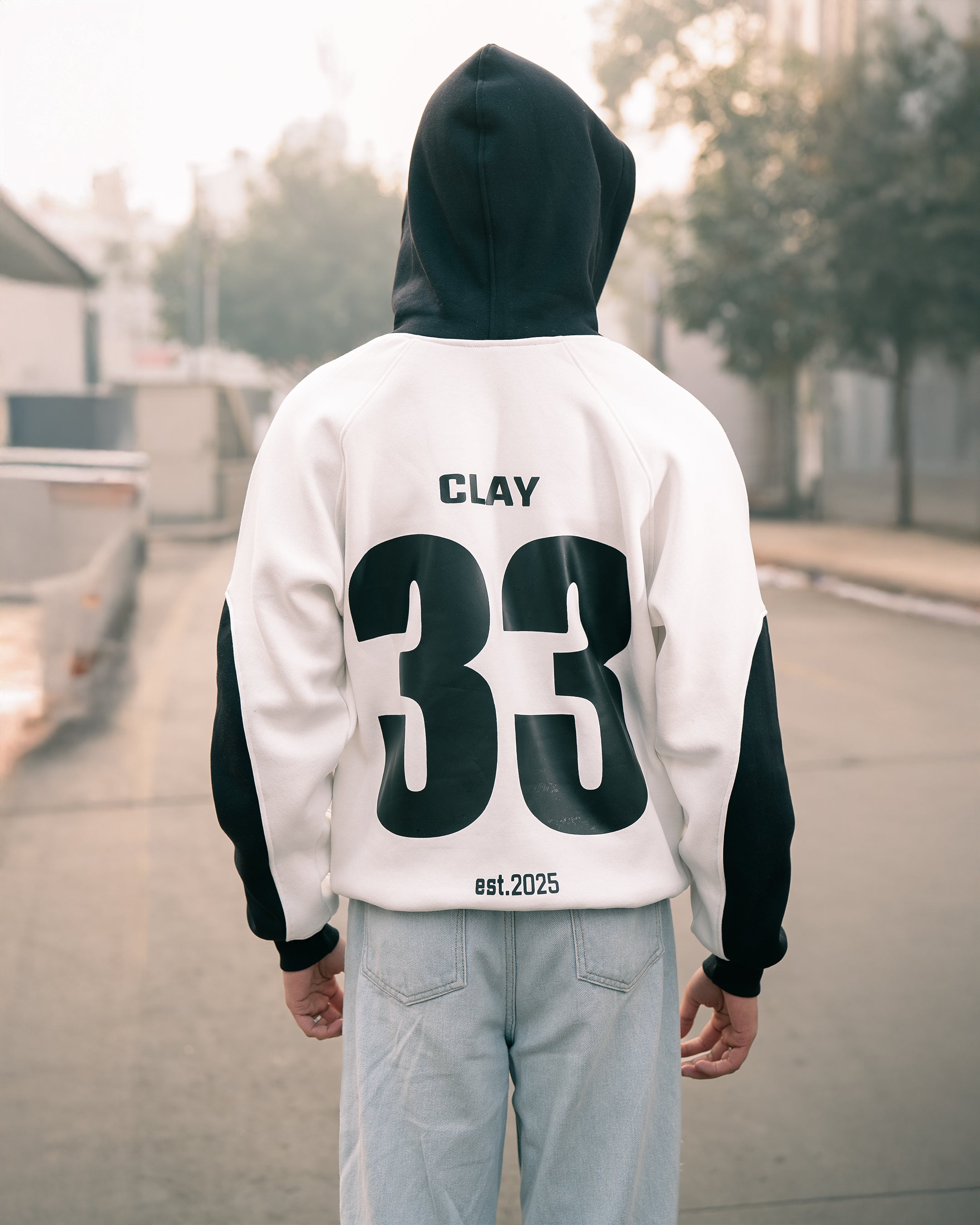 ARENA NOIR JERSEY OVERSIZED HOODIE